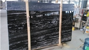 Chinese Marble Silver Dragon Marble Slab Black Marble with White Veins