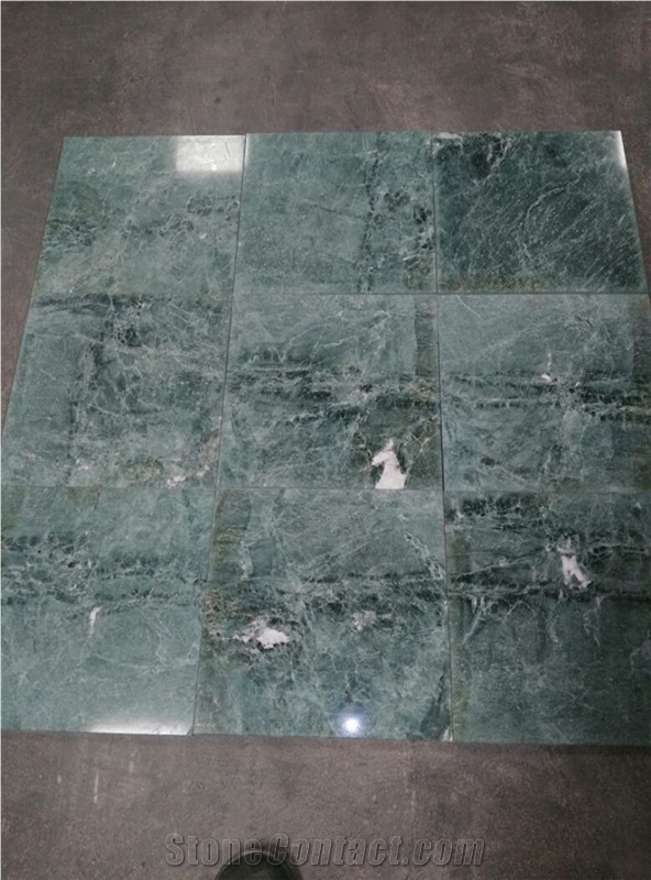 Verde Saltan Green Marble Polished Tiles & Slabs, Floor Covering Tiles