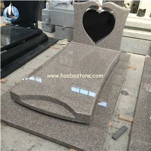 China Pink Granite G635 Personalized Monuments with Heart Design