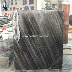 New Material Black Wood Marble Headstone