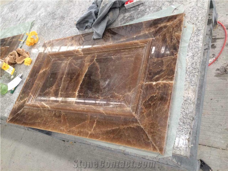 Golden Onyx, Polished Tiles and Slabs, Interior Decoration, Royal Style, Natural Texuture, for Wall or Elevator, Etc.High Quality, Competitive Price
