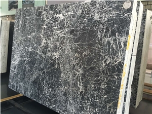 Snow Marble Black Marble Slab Tiles Polished Cut to Size High Quality