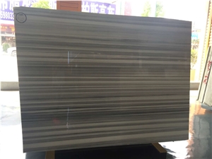 Straight Line Grey Marble China Grey Marble Slab Polished for Wall and Floor