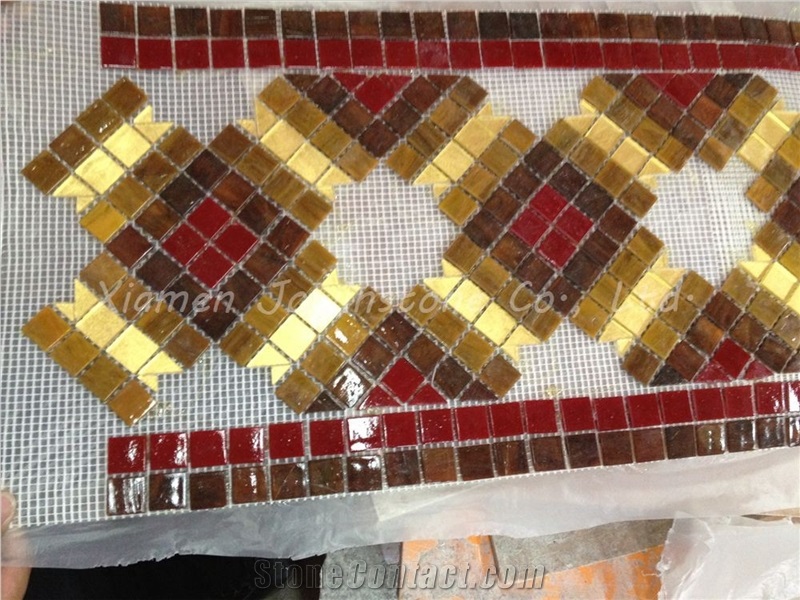 Golden & Brown Ceramic Mosaic for Wall, Floor,Etc.