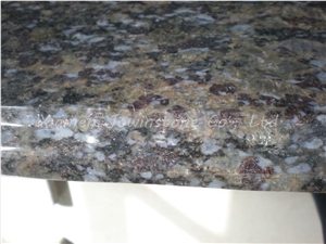 Polished Chinese Butterfly Blue Granite Countertop/Vanity Top with Dupont Edge Finished.
