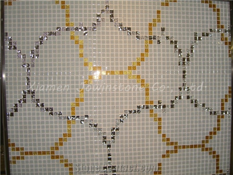 Polished Composited Glass Mosaic for Wall, Floor,Etc.
