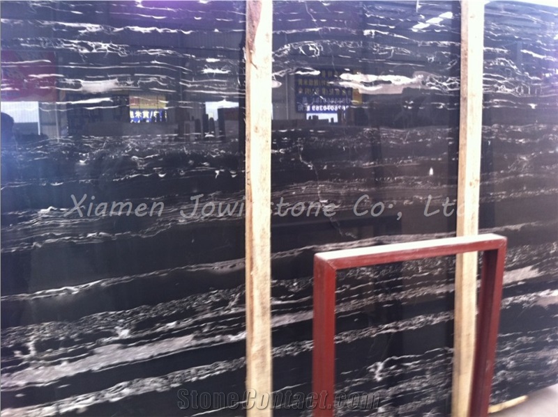 Polished / Honed Chinese Black and White Marble/ Silver White Dragon for Walling, Flooring, Tops,Dest, Etc.