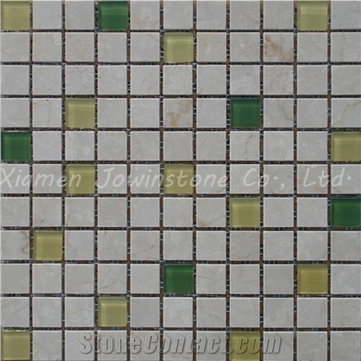 Polished Marble & Glass Mosaic for Wall,Floor,Etc