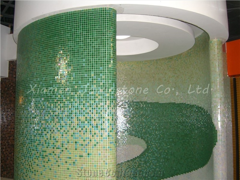 Polished Multicolor Glass Mosaic for Wall, Bath,Shower Room,Etc.