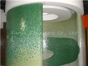 Polished Multicolor Glass Mosaic for Wall, Bath,Shower Room,Etc.