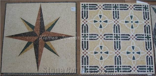 Polished Multicolor Roud/Square Mosaic Medallion Pattern for Floor, Tables,Etc.