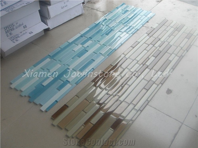 Polished Rectangle Glass Mosaic for Wall,Floor,Etc.