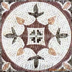 Saw Cut Natural Stone / Glass / Ceramic Round Mosaic Medallion for Floor, Wall,Etc.