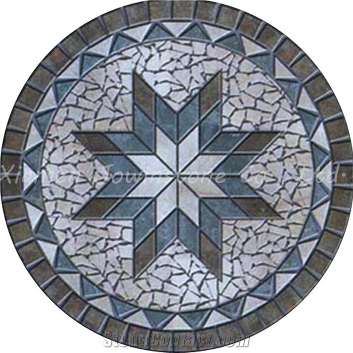 Saw Cut Natural Stone / Glass / Ceramic Round Mosaic Pattern for Floor, Wall,Etc.