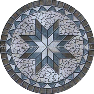 Saw Cut Natural Stone / Glass / Ceramic Round Mosaic Pattern for Floor, Wall,Etc.