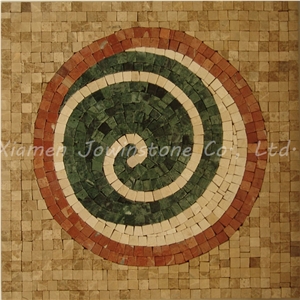 Saw Cut Natural Stone / Glass / Ceramic Round Mosaic Pattern for Floor, Wall,Etc.
