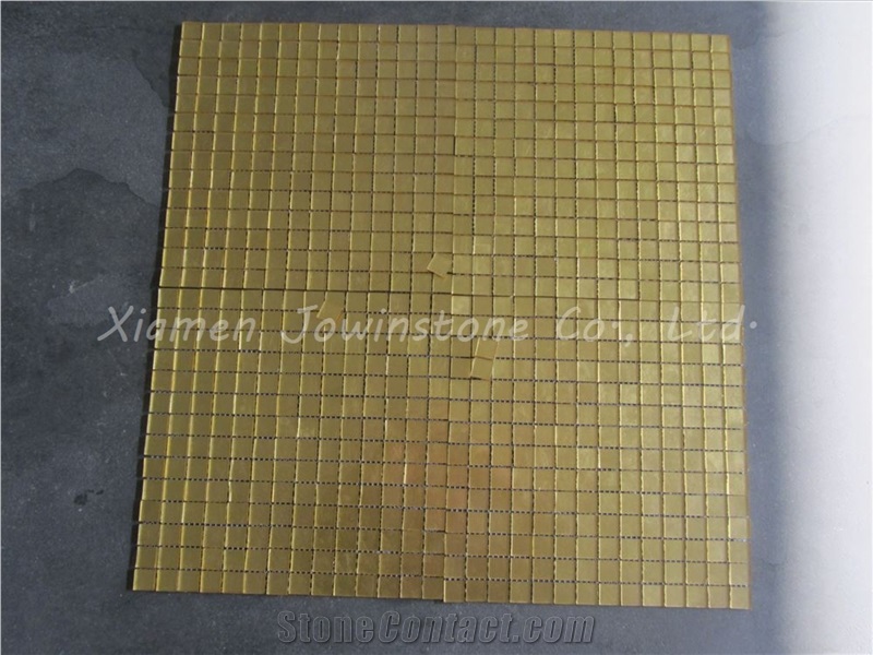 Special Polished Composited Golden & Glass Mosaic for Walling,Flooring,Etc