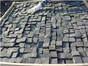 Black Basalt Cubestone for Sale,Zhangpu G654 Black Basalt Cobble Stone,Black Driveway Road Pavers