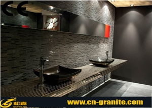 Black Granite Polished Finished Sinks & Basins,Black Round Sinks,Polished Black Wash Bowls