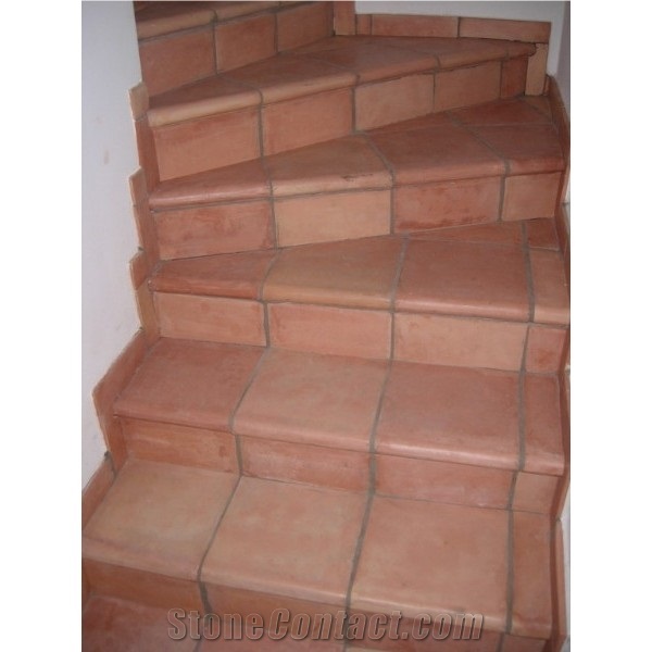 Handmade Cotto Mexican Terracotta Stair Tiles