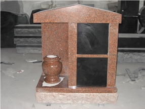Tianshan Red Granite Family Columbarium Cremation Columbarium Niche Four
