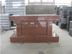 Us Style Imperial Red Cremation Benches Monument for Cemetery
