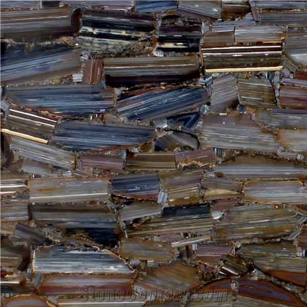 Yellow Banded Agate Semiprecious Stone Tiles & Slabs