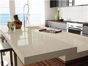 Enviroment-Friendly&Safety Quartz Stone Surfaces Kitchen Countertop Including Stain,Scratch and Water Resistance with a Variety Of Edge Profile Opotion