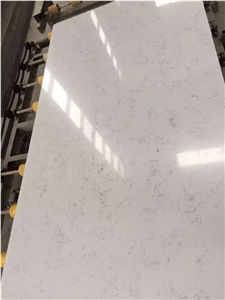 Mordern and Elegant Quartz Stone Slab for Pre-Fabricated Tops Customized Countertop Stylish Performance Of Veined Movement and Pattern 2cm Thick with Scratch Resistant and Stain Resistant