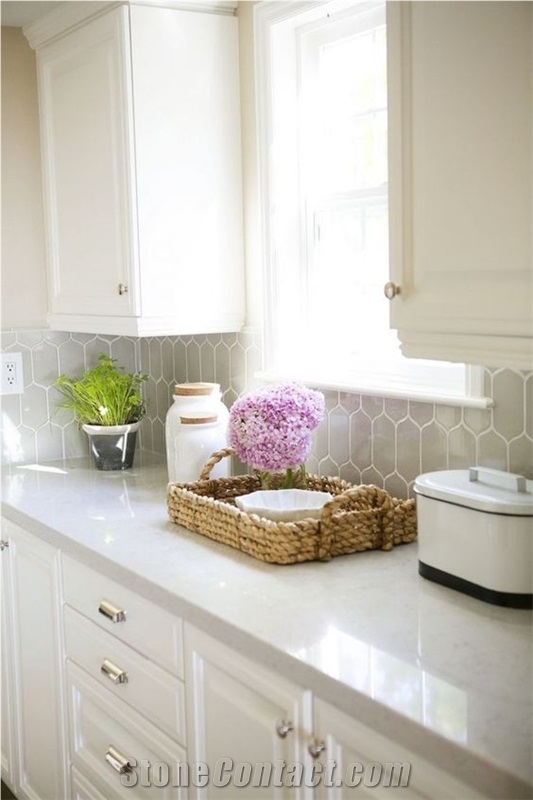 Quartz Stone for Kitchen Countertop Thickness 2cm or 3cm with Bright Surface,Easy Wipe,Easy Clean