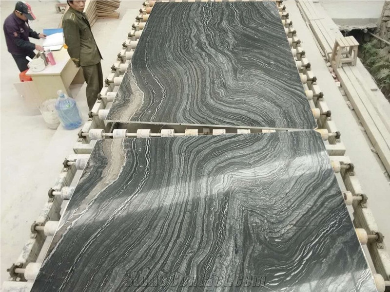 Black Forest Marble Polished Slabs/Black Wooden Vein Marble Slabs