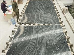 Black Forest Marble Polished Slabs/Black Wooden Vein Marble Slabs
