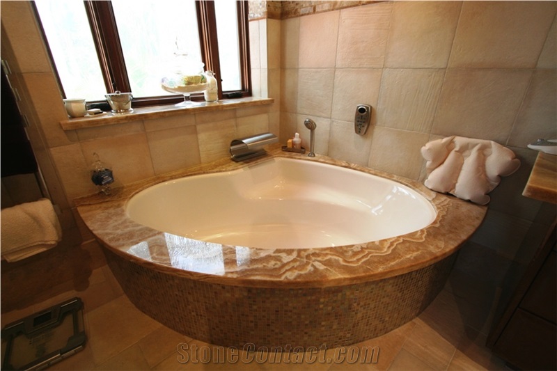 Honey Onyx Bath Tub Deck Surround, Bathtubs And Surrounds At Menards