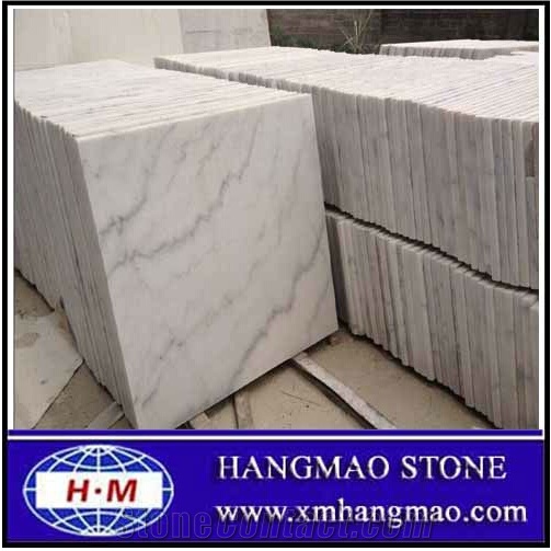 8000 Square Meter/Square Meters Per Month White Marble Tile, China White Marble