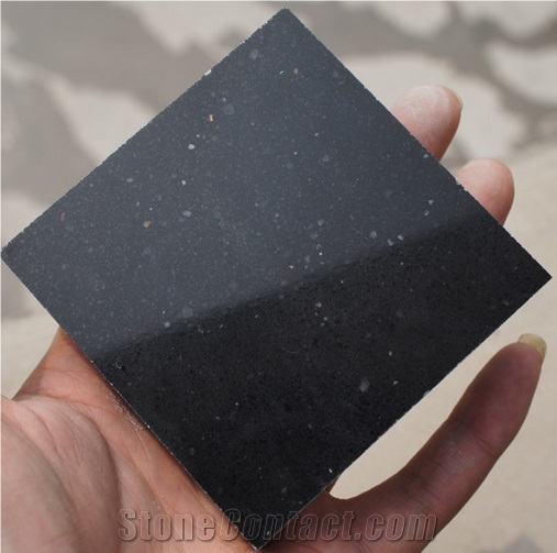 Black Artificial Granite Slab and Tile