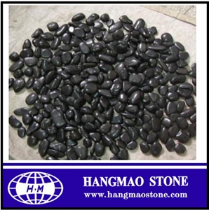 Black Polished Natural River Pebble Stone
