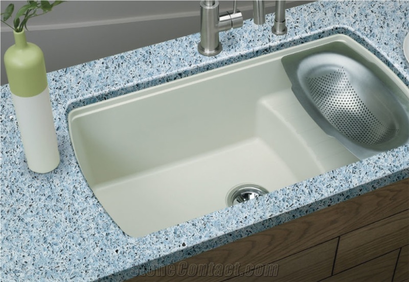 Blue Quartz Stone Kitchen Countertop