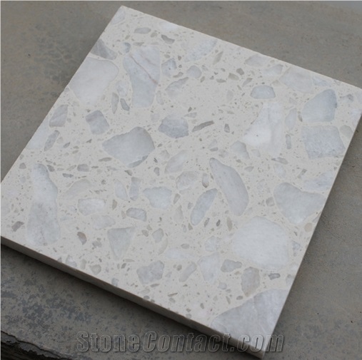 Conch White Artificial Marble Slab and Tile