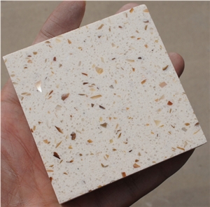 Crystal Beige Artificial Quartz Stone Tile