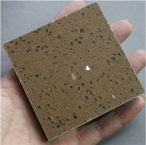 Crystal Brown Artificial Quartz Stone Slab