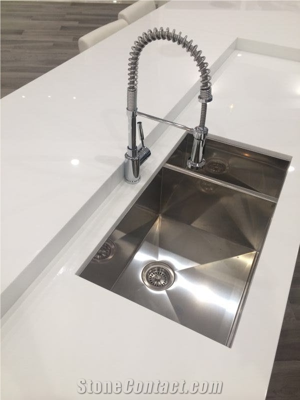 Crystallized Stone Of Kitchen Countertop,White Nano Crystallized Stone Kitchen Countertop
