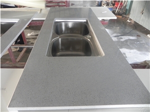 Grey Quartz Stone Kitchen Countertop/Counter Top /Engineered Stone Kitchen Countertop