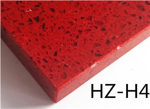 Hz-H4 Red Quartz Stone Tile,Dark Red Quartz Stone