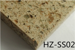 Hz-Ss02 Multicolor Quartz Stone,Beige Stone Tile and Alsb