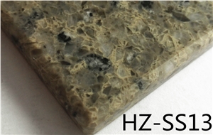 Hz-Ss13 Multicolor and Brown Quartz Stone Tile & Slab Engineered Stone