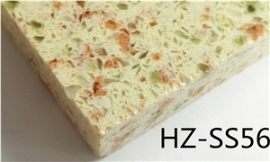 Hz-Ss56 Multicolor Quartz Stone Tile,Beige Quartz Stone Tile