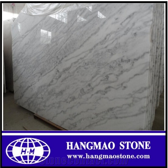 Low Price Guangxi White Marble Brown Veins China White Marble Tile & Slab