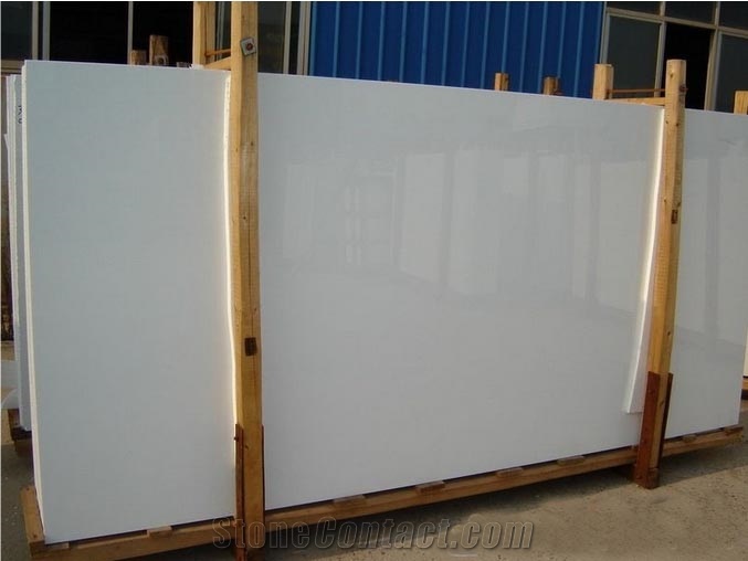 Pure White Quartz Stone Slab/Engineered Stone Slab/Artificial Stone/Solid Surface Top/Silestone