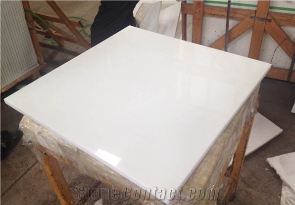 Pure White Quartz Stone Tile for Flooring Engineered Stone