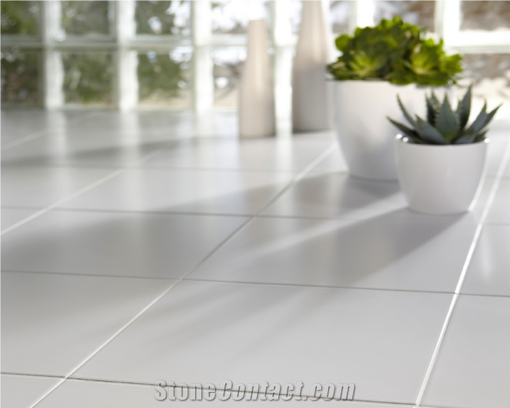 Pure White Quartz Stone Tile for Flooring Engineered Stone